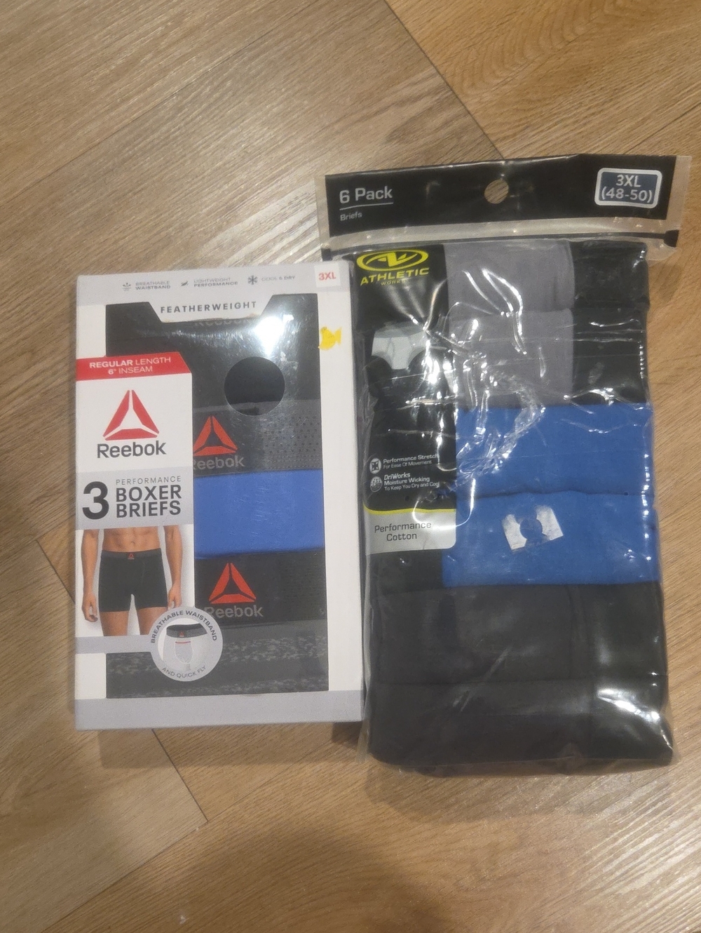 3 Pack Reebok Men's Boxer Briefs Pack - And 6 Pack Of Breifs.